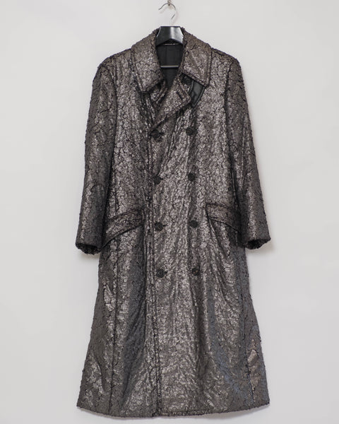 ISSEY MIYAKE MEN silver foil coat