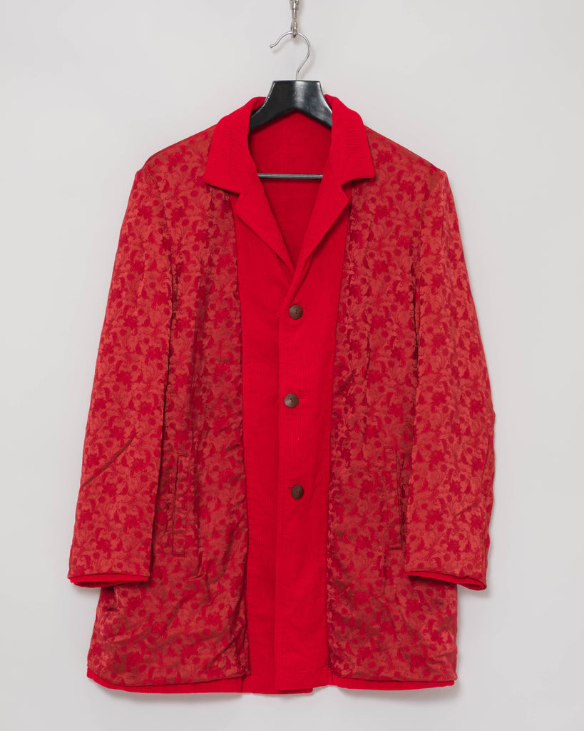 Yohji Yamamoto Pour Homme reversible floral embroidered coat