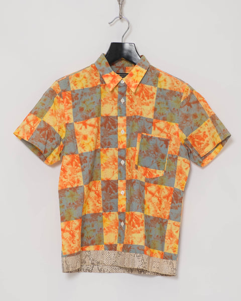 COMME des GARÇONS Homme Plus tie dye checkerboard shirt