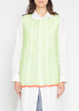 Issey Miyake picnic crinkle top