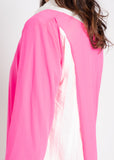 Yohji Yamamoto hot pink slit top