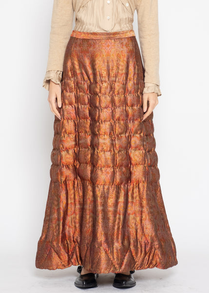 Yohji Yamamoto quilted paisley skirt