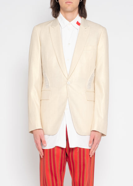 COMME des GARÇONS HOMME PLUS glitter cut-out jacket