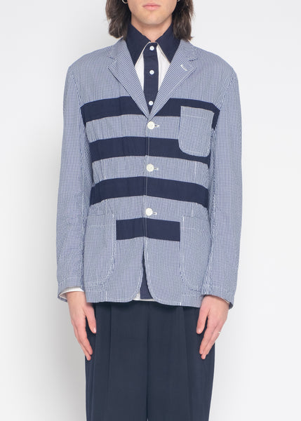 COMME des GARÇONS HOMME taped gingham jacket