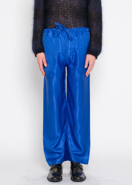 COMME des GARÇONS HOMME PLUS blue square detailed pants