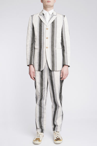 COMME des GARÇONS <br> Embossed Striped Suit