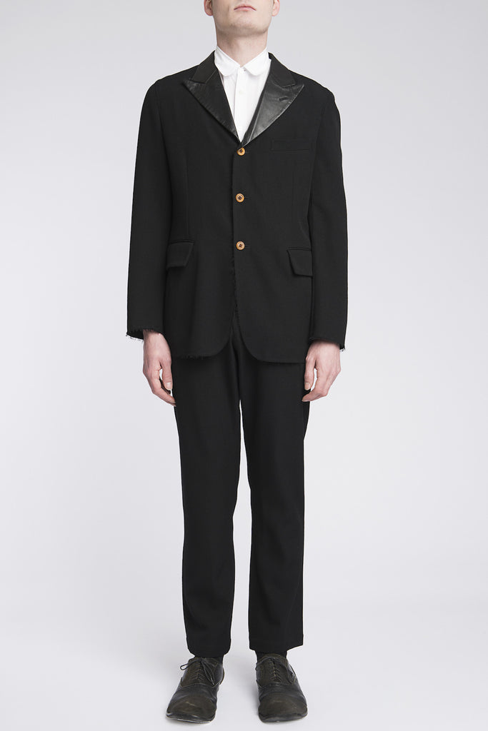 COMME des GARÇONS <br> Leather Lapel Suit