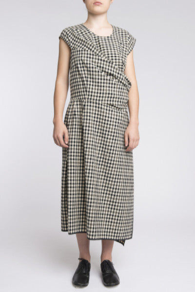 COMME des GARÇONS <br> Gingham Blanket Wrap Dress