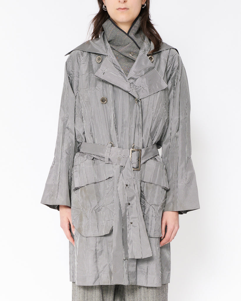 Issey Miyake crinkled raincoat