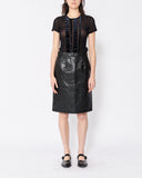 COMME des GARÇONS BLACK perforated leather skirt
