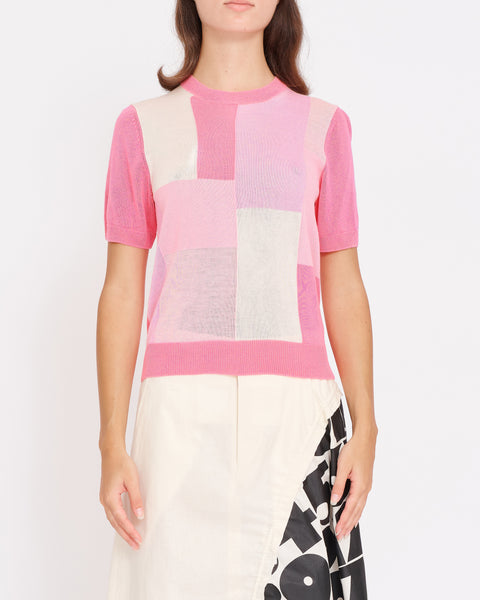 COMME des GARÇONS colour block knitted top