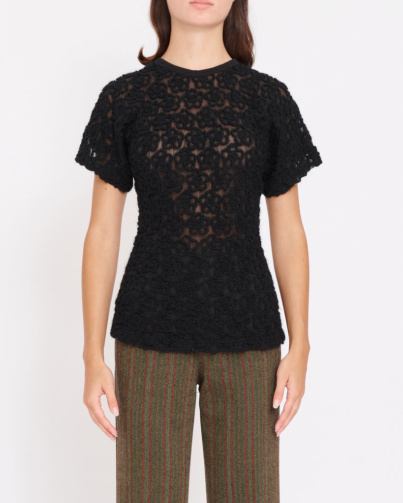 COMME des GARÇONS lace flower t-shirt