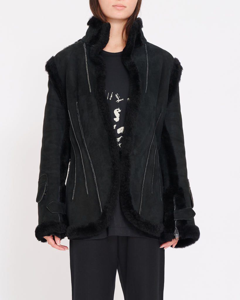 Yohji Yamamoto shearling dinner jacket