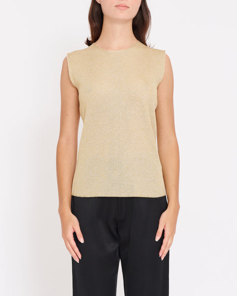 COMME des GARÇONS gold lamé tank top