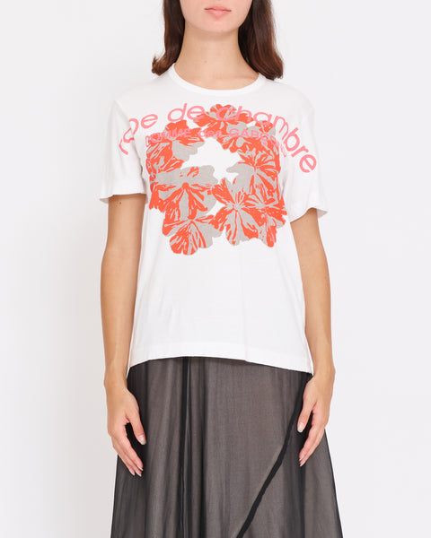 COMME des GARÇONS robe de chambre floral print top