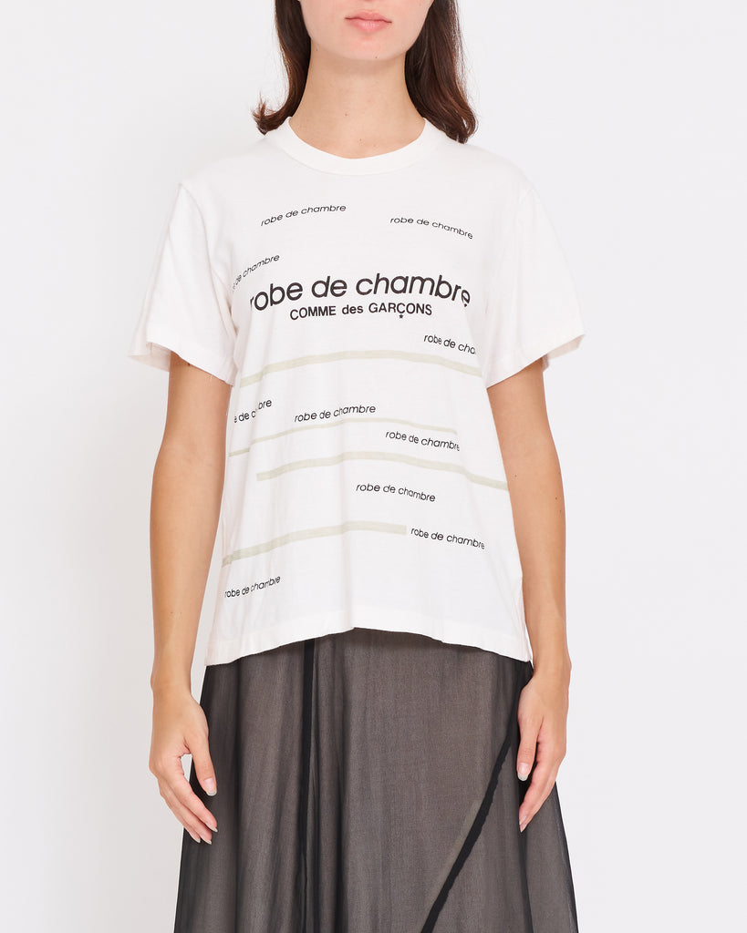 COMME des GARÇONS robe de chambre logo t-shirt