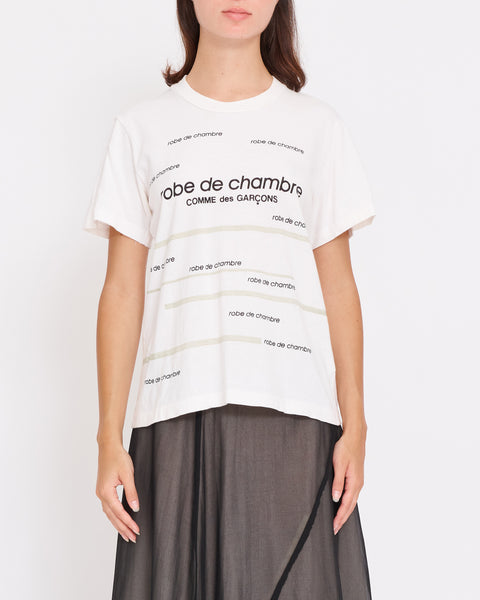 COMME des GARÇONS robe de chambre logo t-shirt