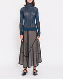 ISSEY MIYAKE sheer crinkle pleat top