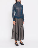ISSEY MIYAKE sheer crinkle pleat top