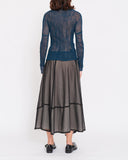 ISSEY MIYAKE sheer crinkle pleat top