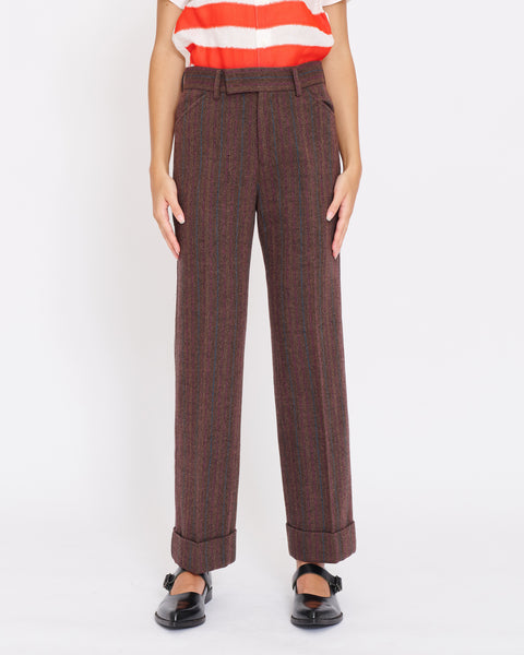 COMME des GARÇONS Tricot striped cuffed trousers