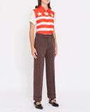 COMME des GARÇONS Tricot striped cuffed trousers