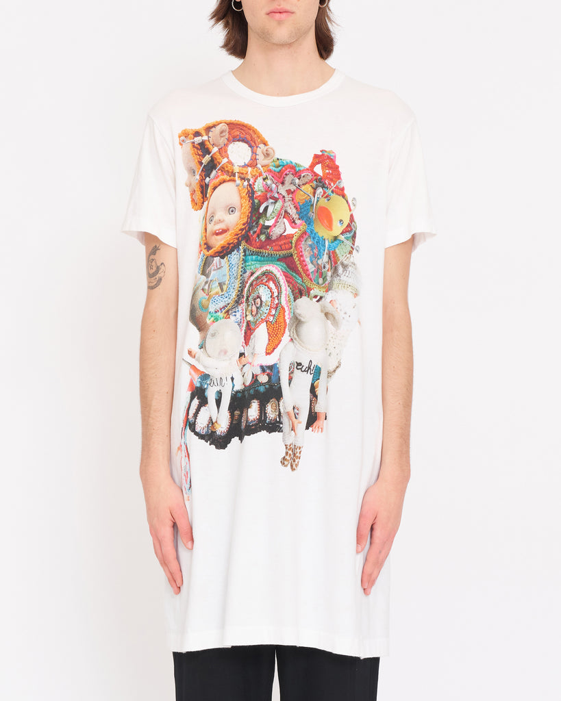 COMME des GARÇONS HOMME PLUS mashed up doll print t-shirt