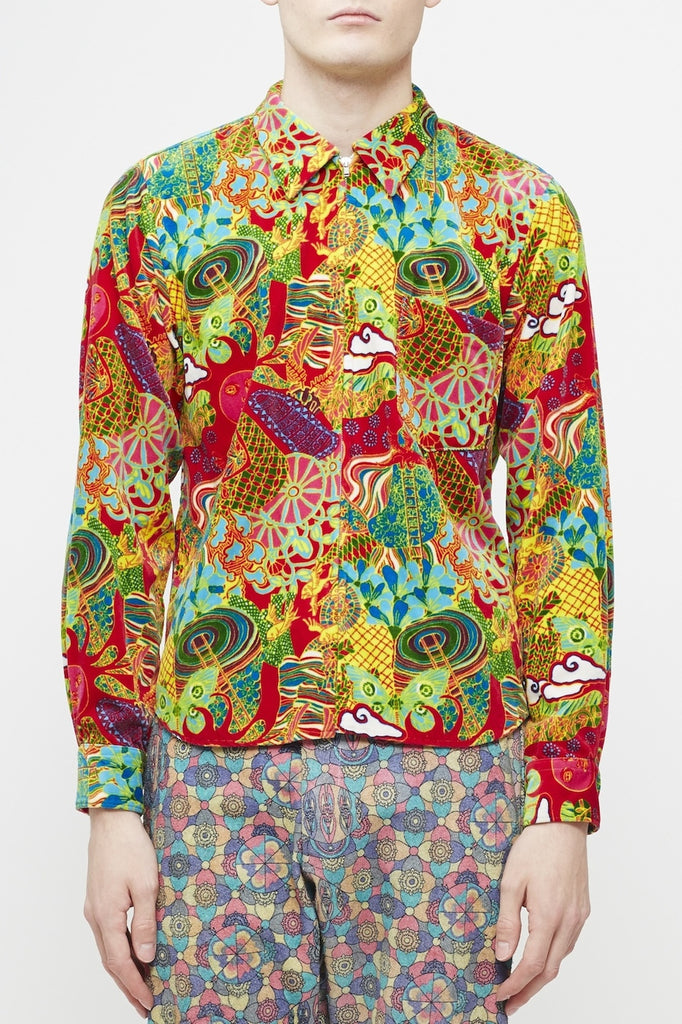COMME des GARÇONS <br> Velvet Psychedelic Shirt Jacket