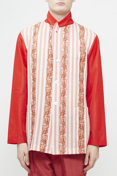 COMME des GARÇONS <br> Red Jacket With Striped Chest