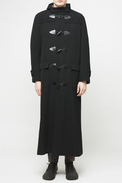 COMME des GARÇONS <br> Long Black Hooded Coat