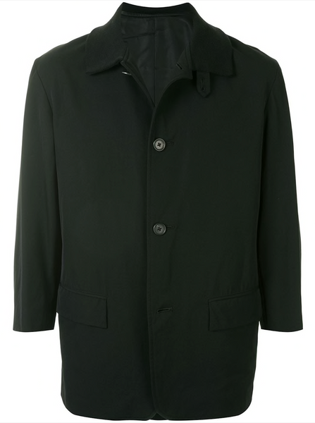 Yohji Yamamoto knit collar buttoned jacket