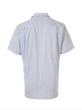 Comme Des Garçons logo print striped short-sleeved shirt