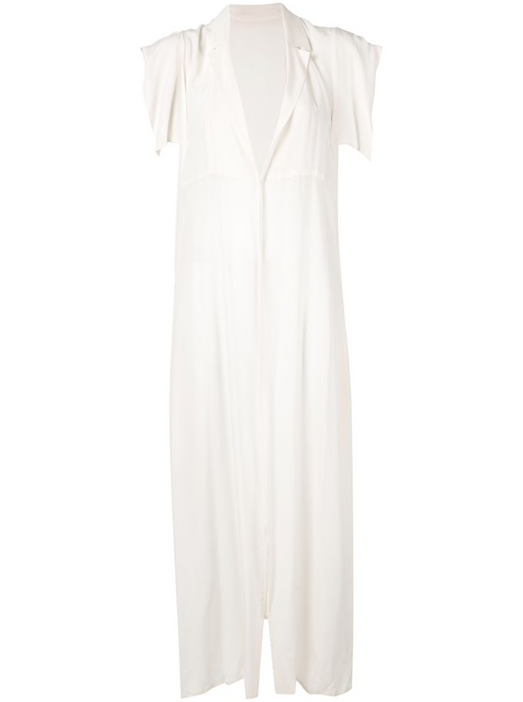 YOHJI YAMAMOTO shortsleeved sheer maxi jacket