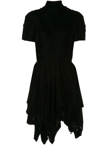 COMME DES GARÇONS pointed hemline velvet effect dress