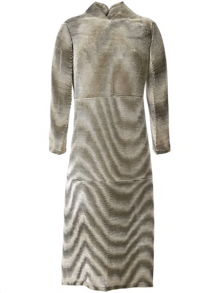ISSEY MIYAKE ripple pleat velvet dress