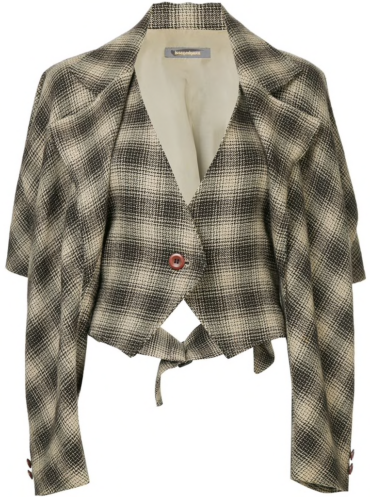 ISSEY MIYAKE houndstooth loose jacket