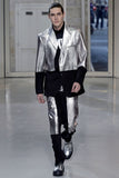 ISSEY MIYAKE two-tone metallic blazer