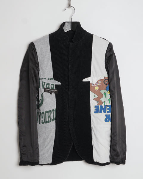 COMME des GARÇONS HOMME PLUS up-cycled t-shirt lined jacket