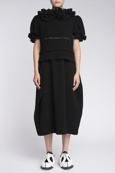 COMME des GARÇONS <br> Ribbed Ruffle Dress