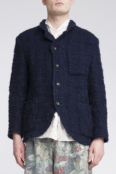 COMME des GARÇONS <br> Navy Bouclé Blazer