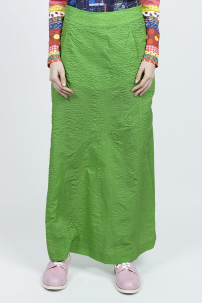 Walter Van Beirendonck <br> Green Puckered Skirt