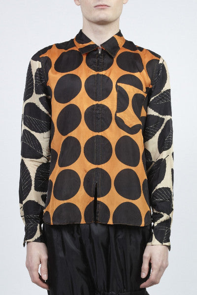 COMME des GARÇONS <br> Zip Up Cupra Shirt