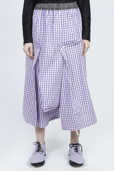 COMME des GARÇONS <br> Gingham Drop Crotch Pants