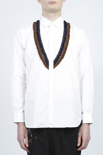 COMME des GARÇONS <br> Embroidered Chest Shirt