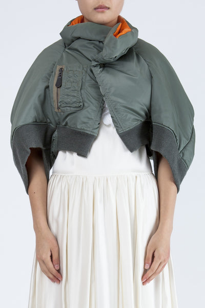 Junya Watanabe <br> Cropped Military Puffer Jacket