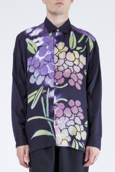 Yohji Yamamoto <br> Shibori Floral Shirt