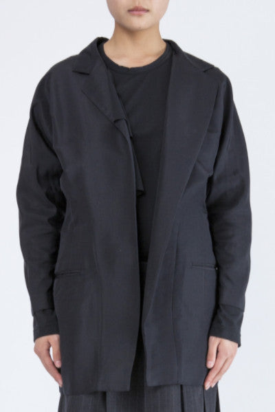 Yohji Yamamoto <br> Silk Jacket With Odd Lapels