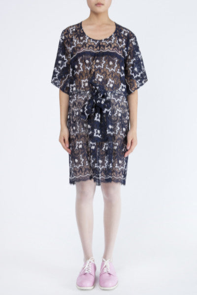 Junya Watanabe <br> Floral lace smock dress