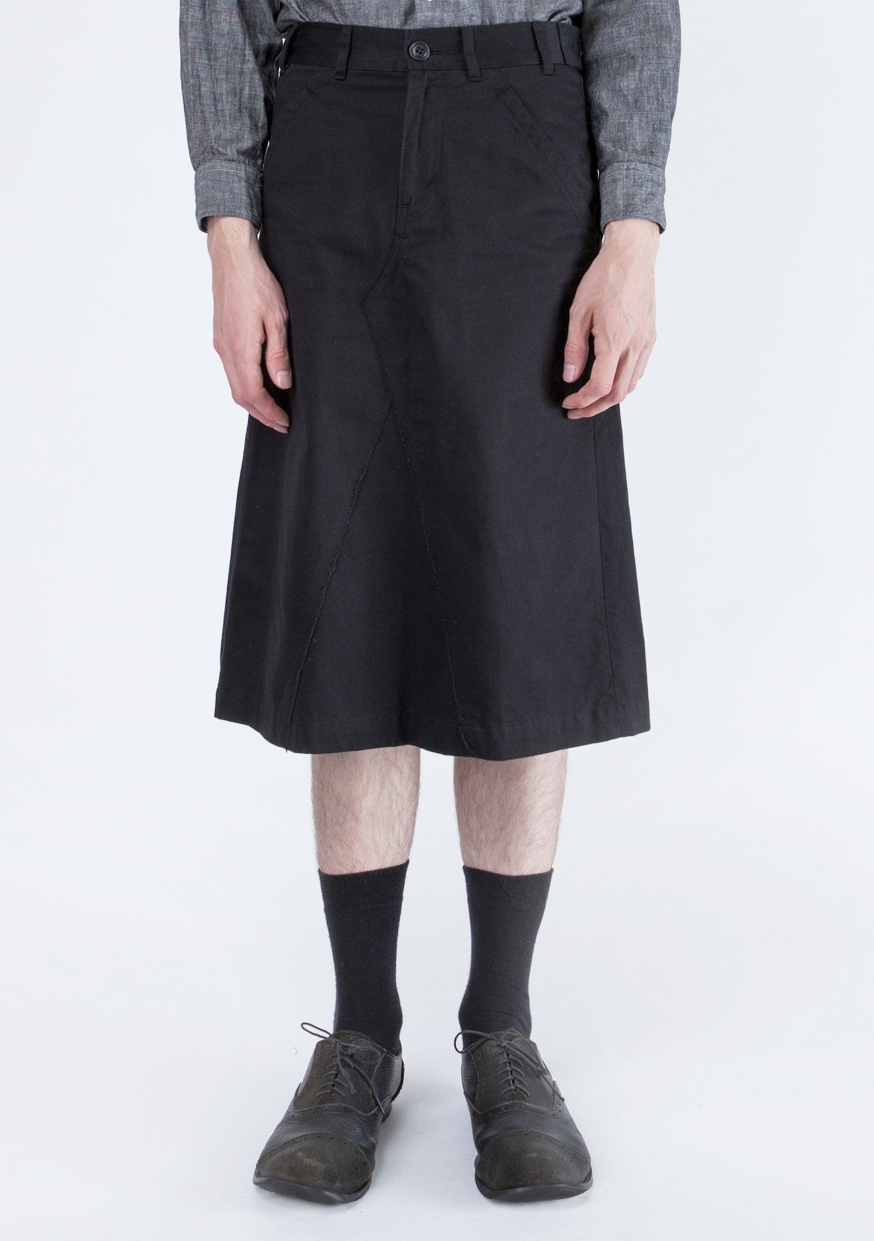 tricot COMME des GARCONS String Pleated Denim Wrap Skirt