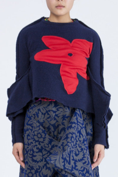COMME des GARÇONS <br> 2D Boiled Wool Top